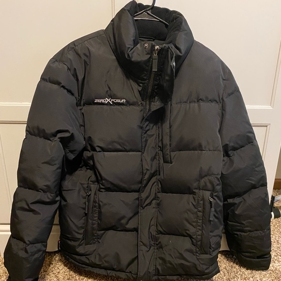 Zeroxposur Mens Black Puffy Winter Coat 
